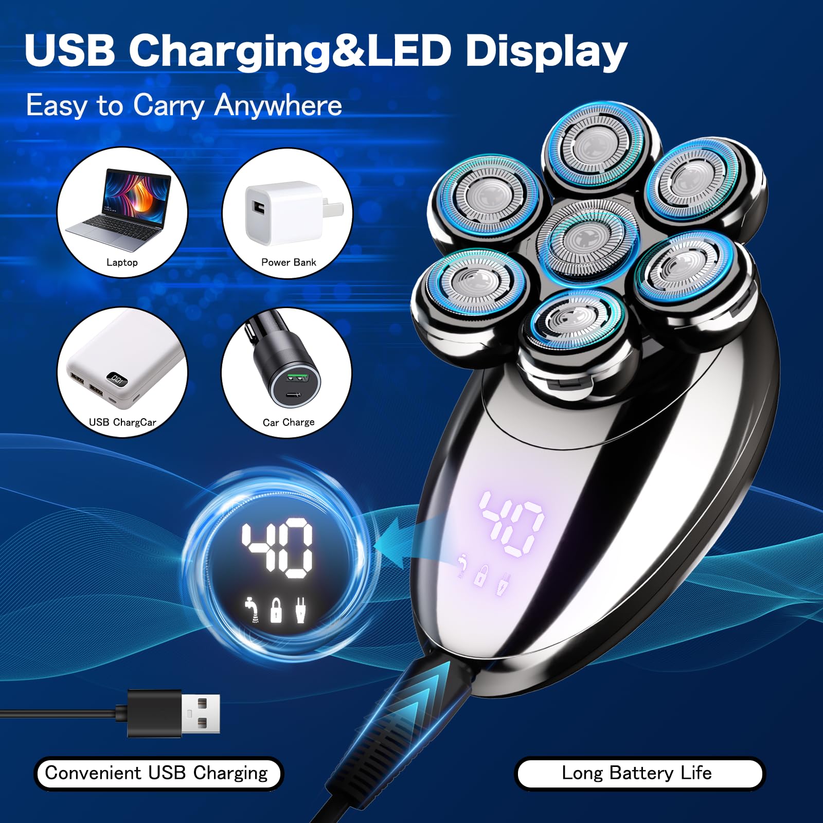YOBeyux rechargeable battery pack ensures long cordless sessions