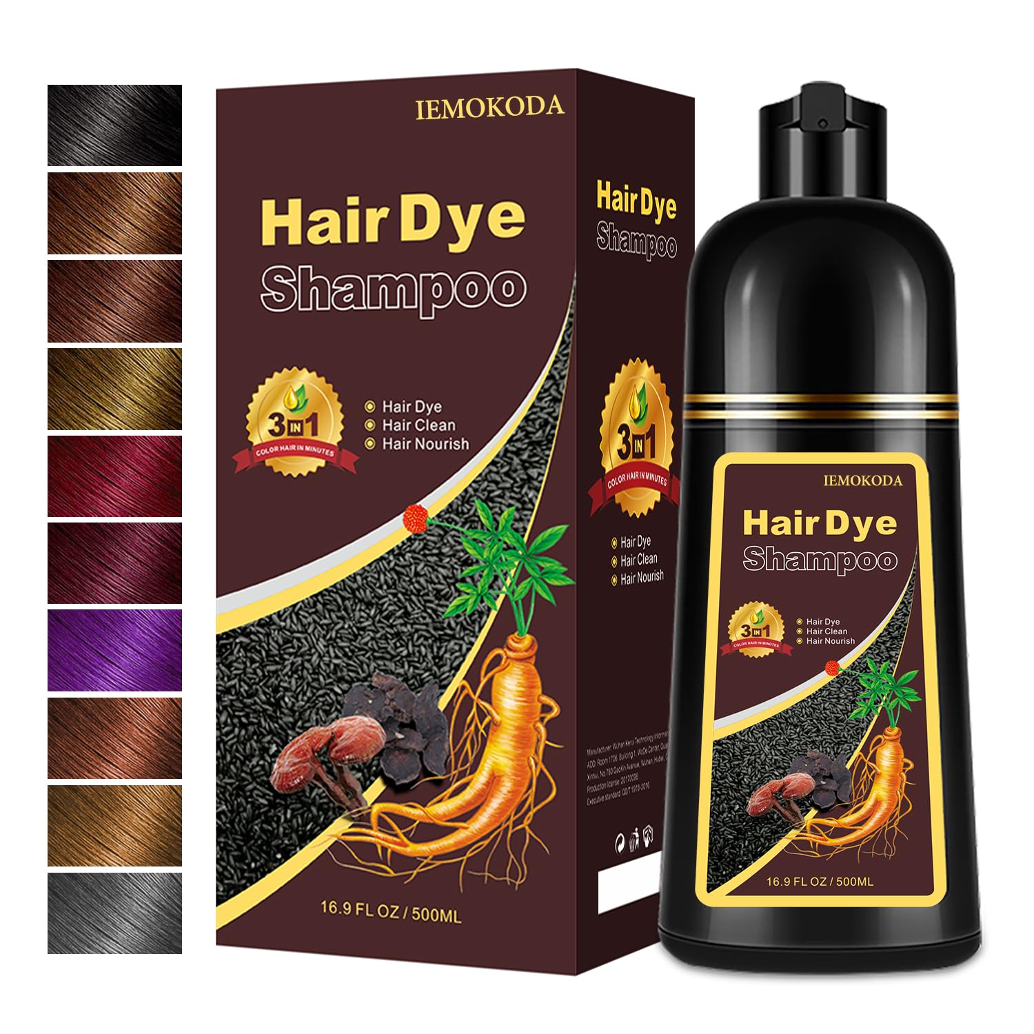 Yocisku Hair Dye Coffee bottle delivers rich color and gray blending