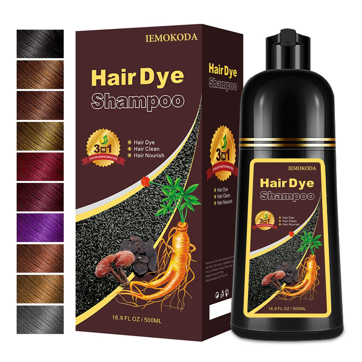 Yocisku Hair Dye Coffee bottle delivers rich color and gray blending