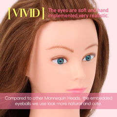 YODIDI mannequin head 26-28 inch length for versatile hair techniques