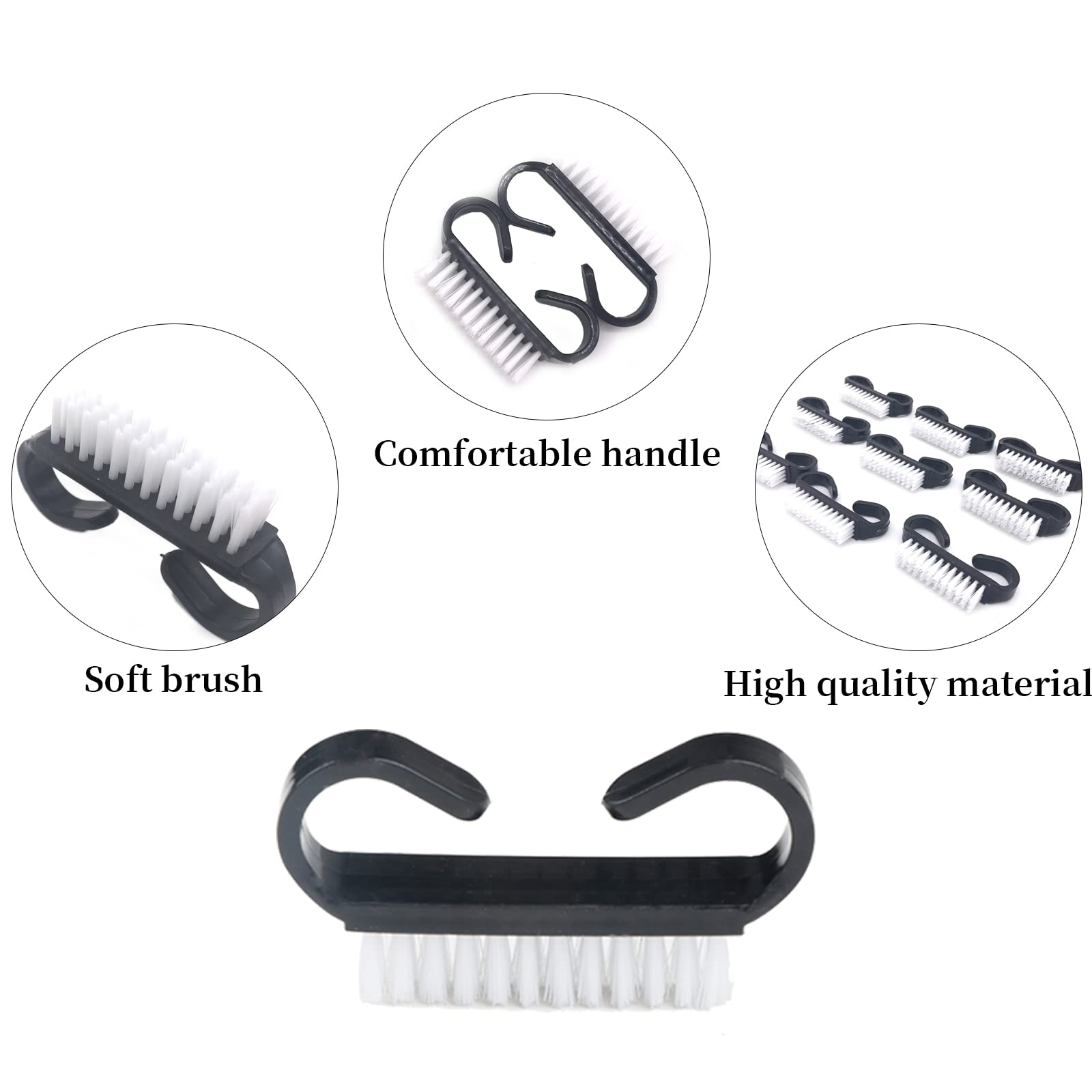 YODOOLTLY Nail Cleaning Brush handle closeup shows sturdy grip for precise cleaning