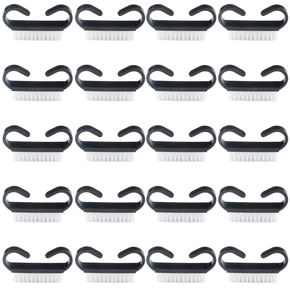 YODOOLTLY Nail Cleaning Brush pack shot with 20 brushes for home manicure prep