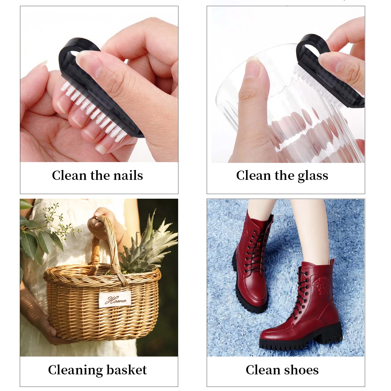 YODOOLTLY Nail Cleaning Brush soft bristles gently clean nails and cuticles