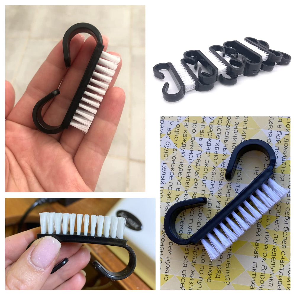 YODOOLTLY Nail Cleaning Brush stores easily with hanging design for quick access