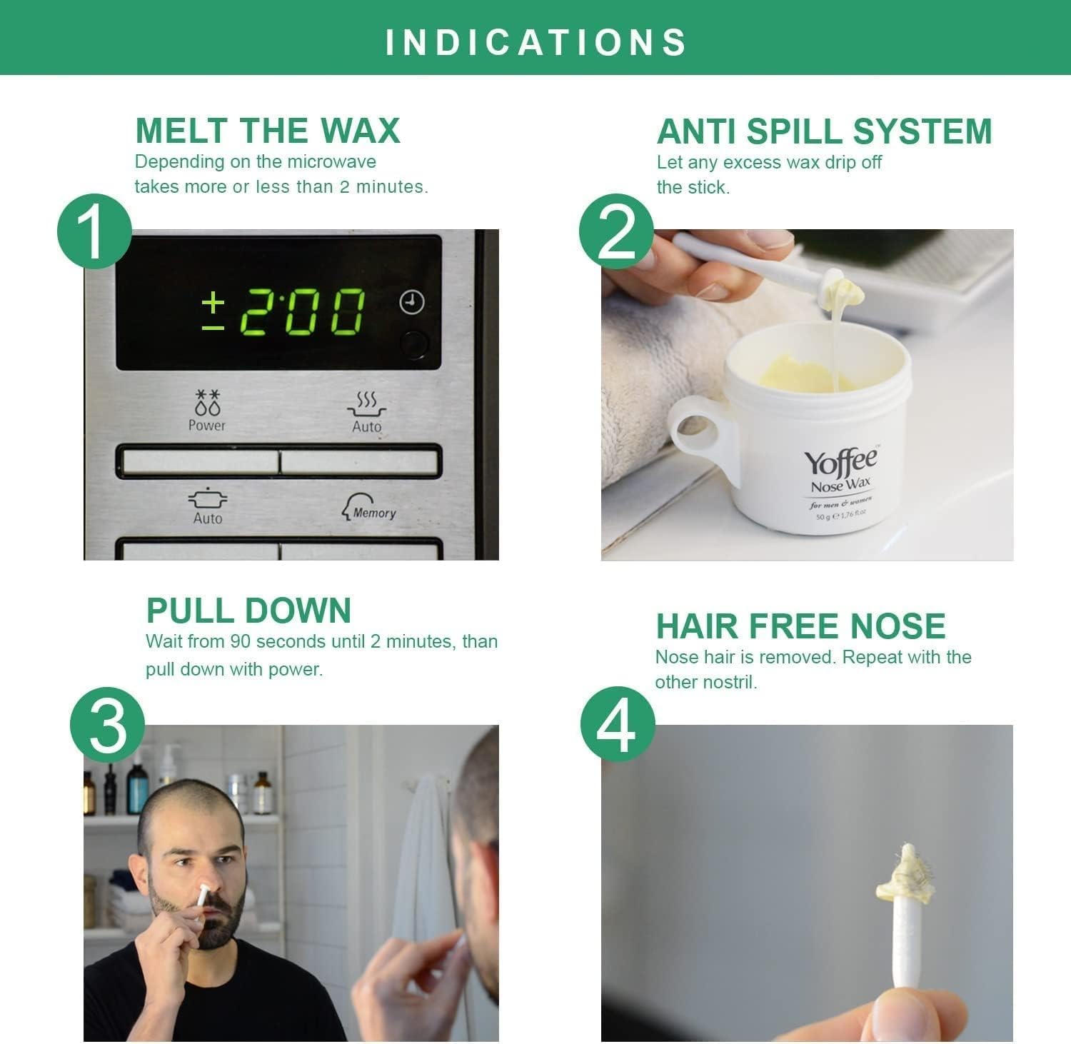 Yoffee nose and ear hair removal kit in action offers convenient at-home grooming