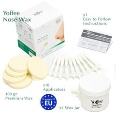 Yoffee applicator close-up shows anti-spill design for precise removal