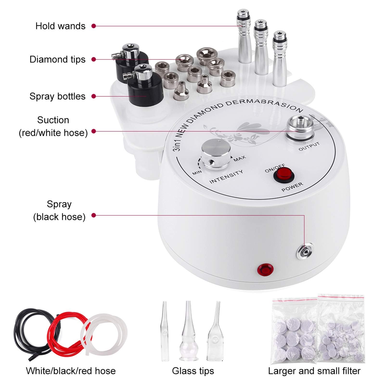 Yofuly Diamond Microdermabrasion Machine side view showing compact design