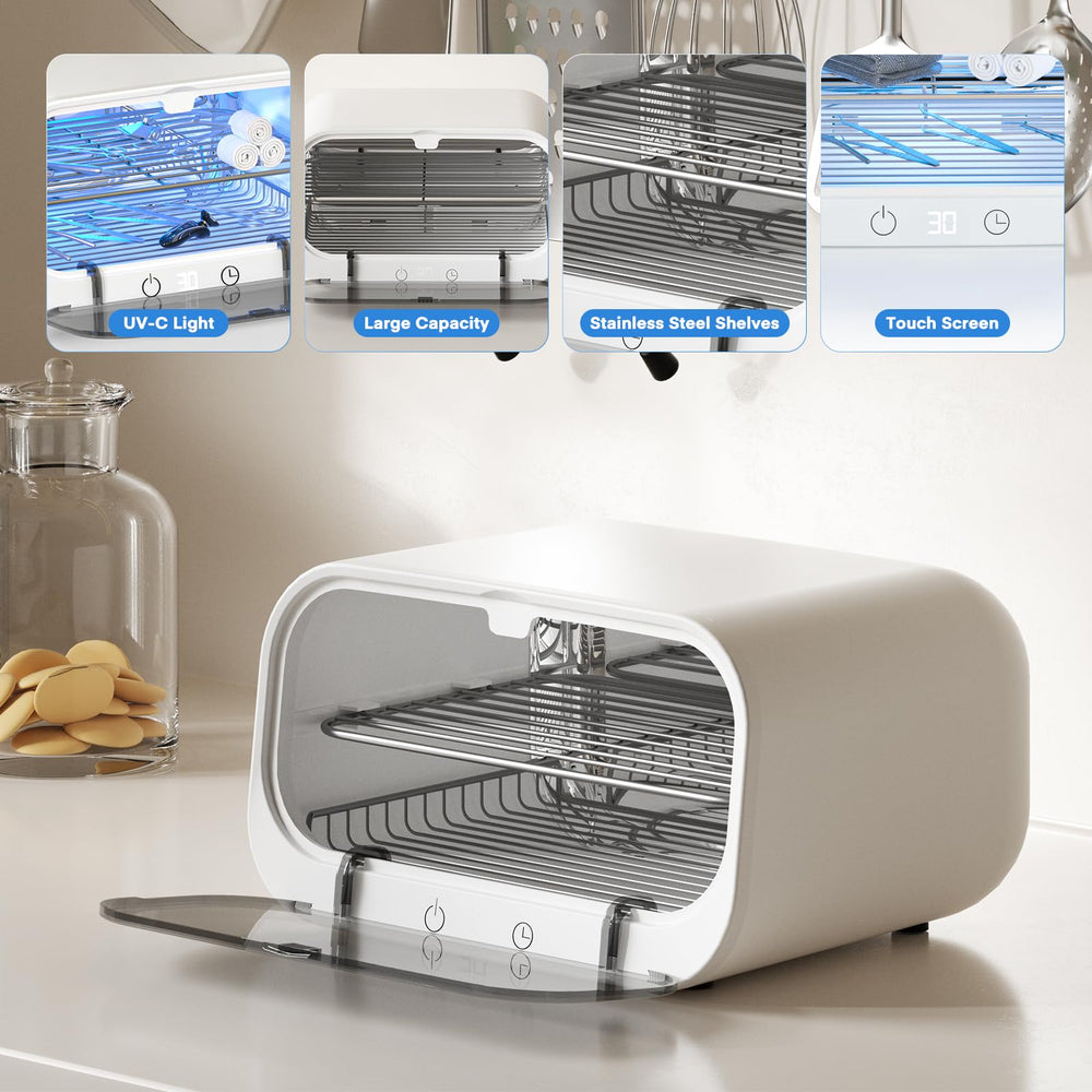 Yofuly sterilizer 12L with lid open for easy access and thorough tool sanitation.