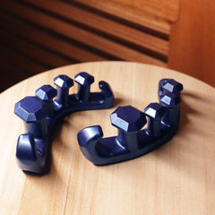 YogaToes Gems for Men metallic blue design highlights durable toe separators for daily wear.