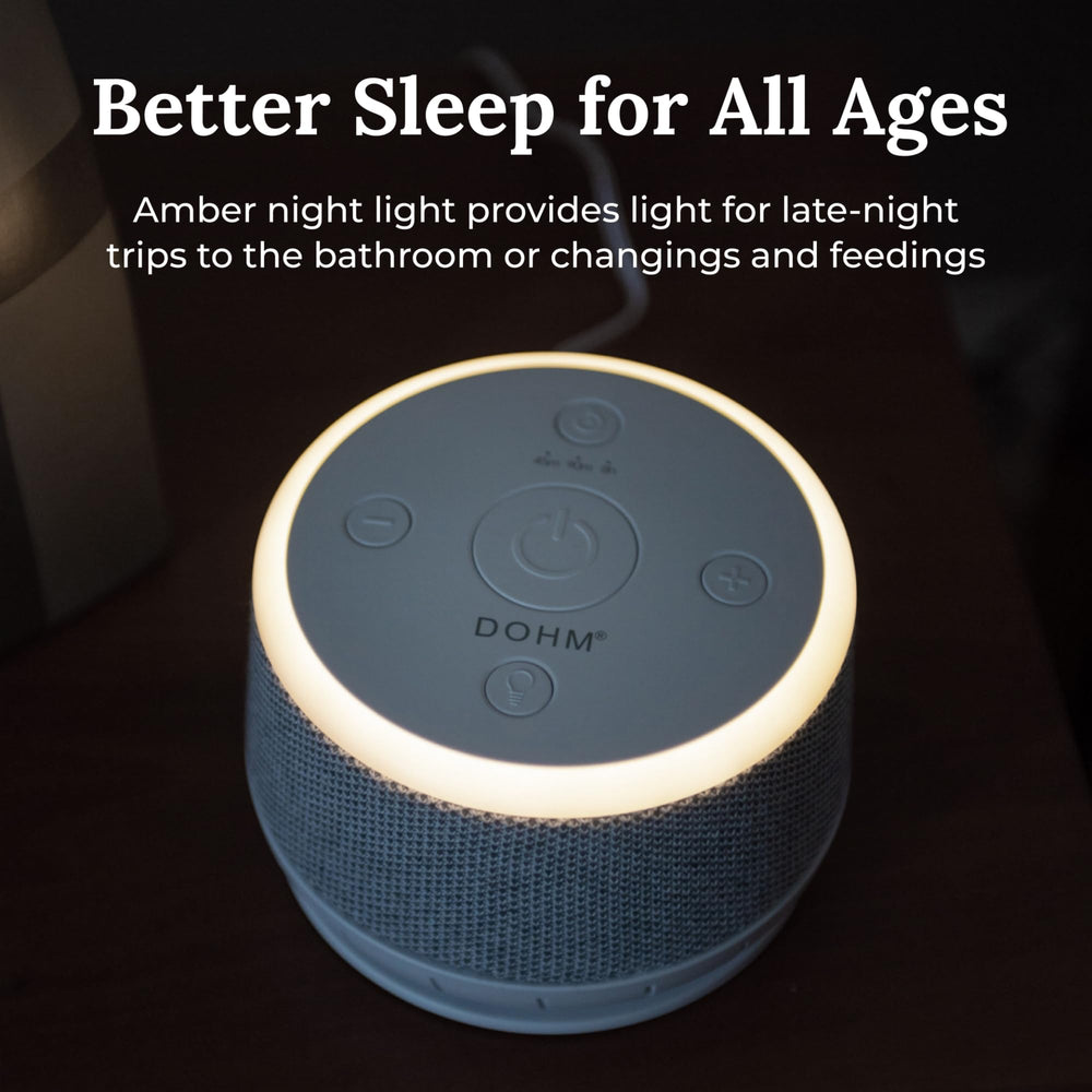 Yogasleep Dohm Nova bedroom scene showing a calm environment with the white noise unit nearby.