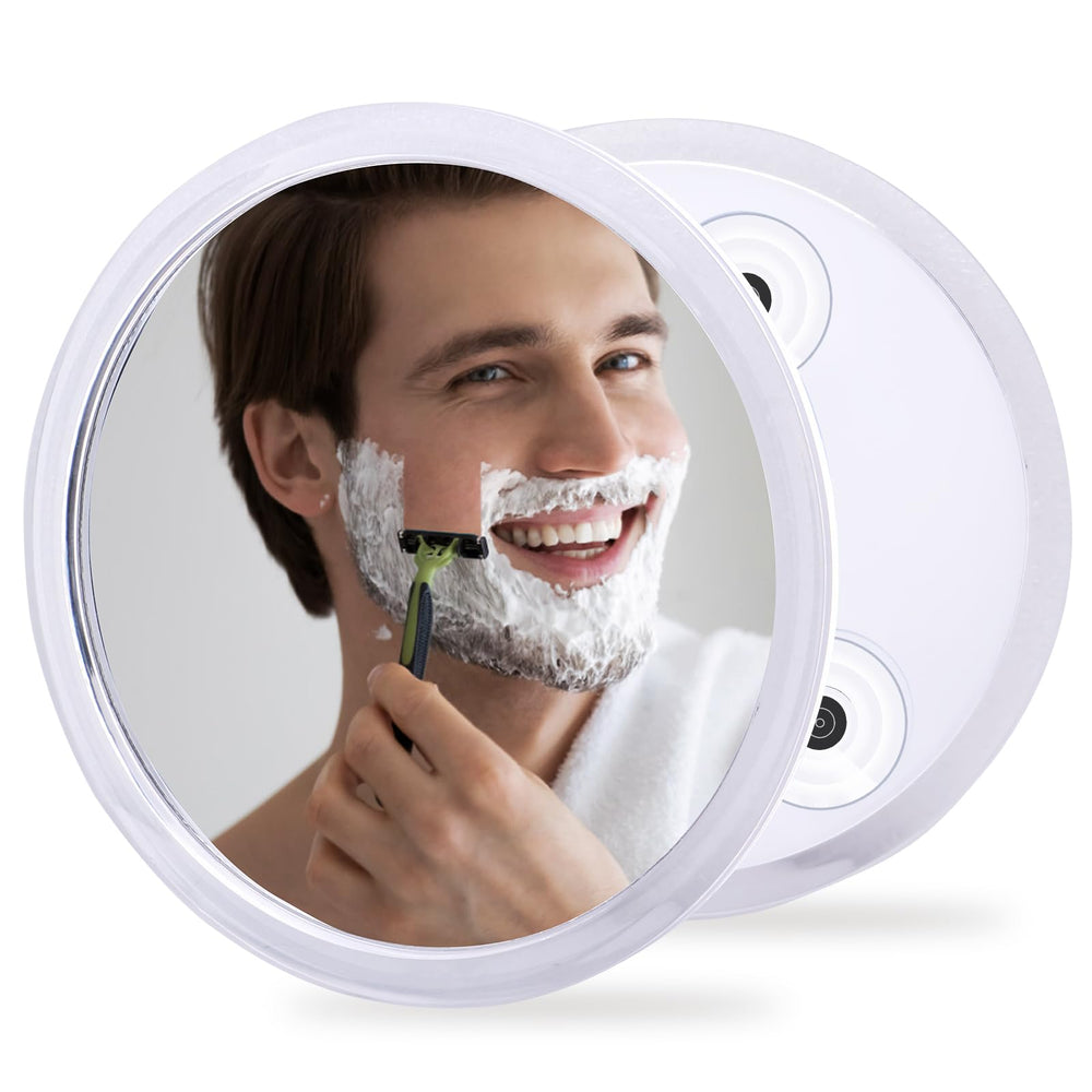 YoHumk fogless shower mirror ready for shaving in steam for clear grooming