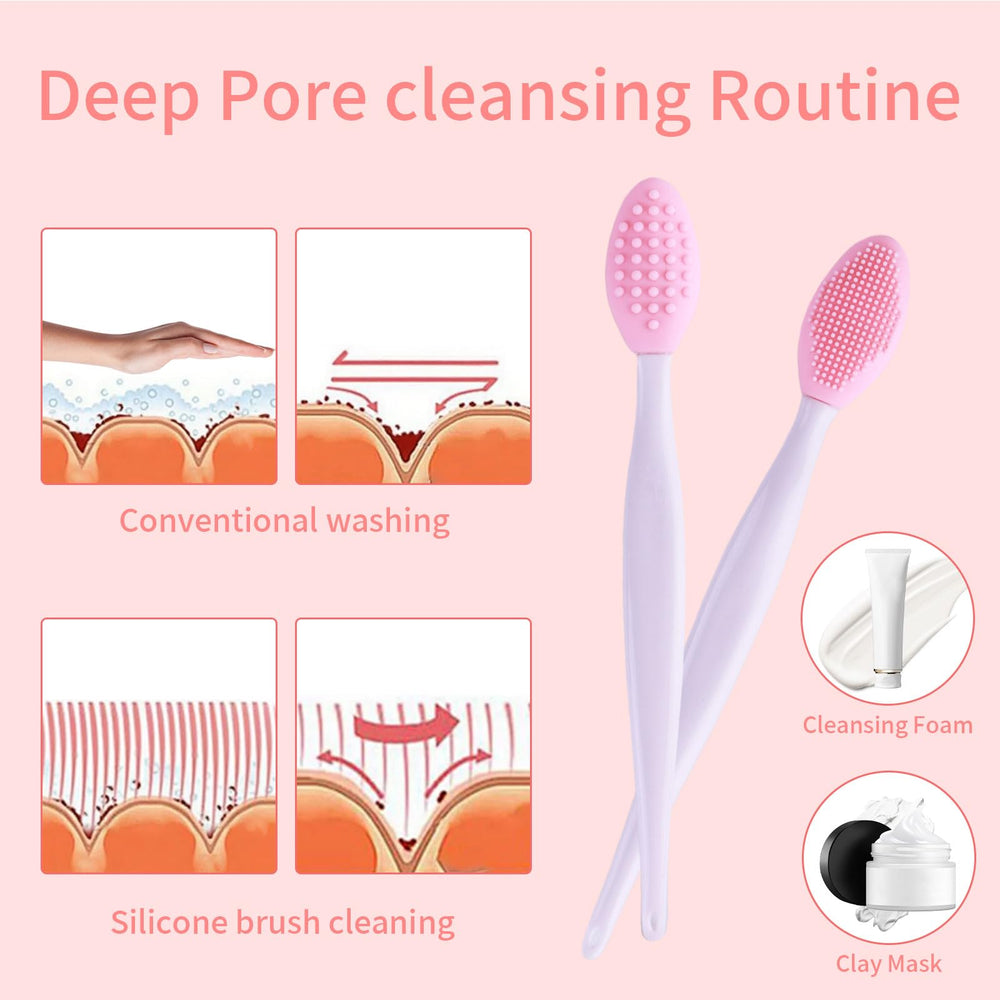 Yoizyfree facial cleanser pad features dense silicone bristles for gentle oil removal and pore refinement.