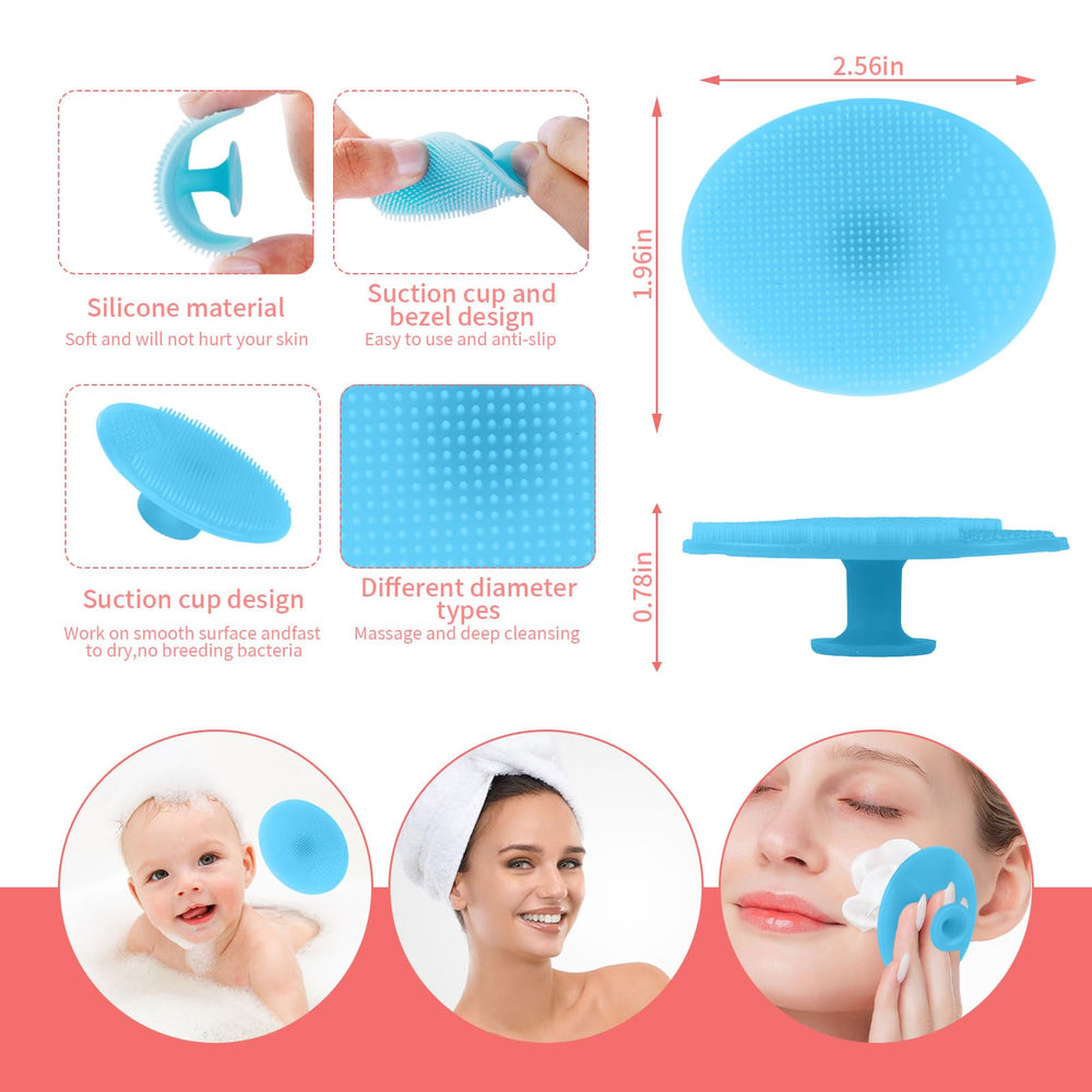 Yoizyfree silicone cleansing brush soft bristles for sensitive skin care.