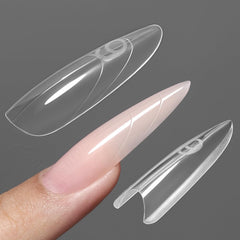 YOKE FELLOW original sandwich dual-form top view for precise builder gel extensions.