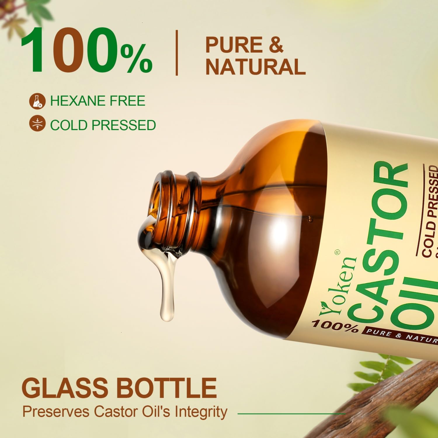 Cuidado de piel con aceite de Ricino Yoken para hidratación
