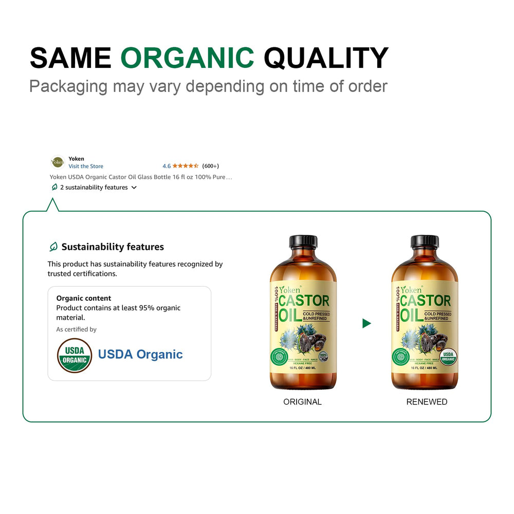Aceite de Ricino Yoken prensado en frío puro y natural