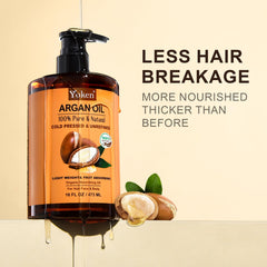 Yoken Argan Oil hair-application shows lightweight hydration for shine and frizz control