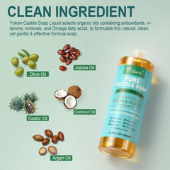 Yoken Castile Soap body wash foam shows mild, skin friendly cleansing
