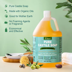 Yoken Castile Soap label closeup highlights clean vegan ingredients and cruelty-free promise.