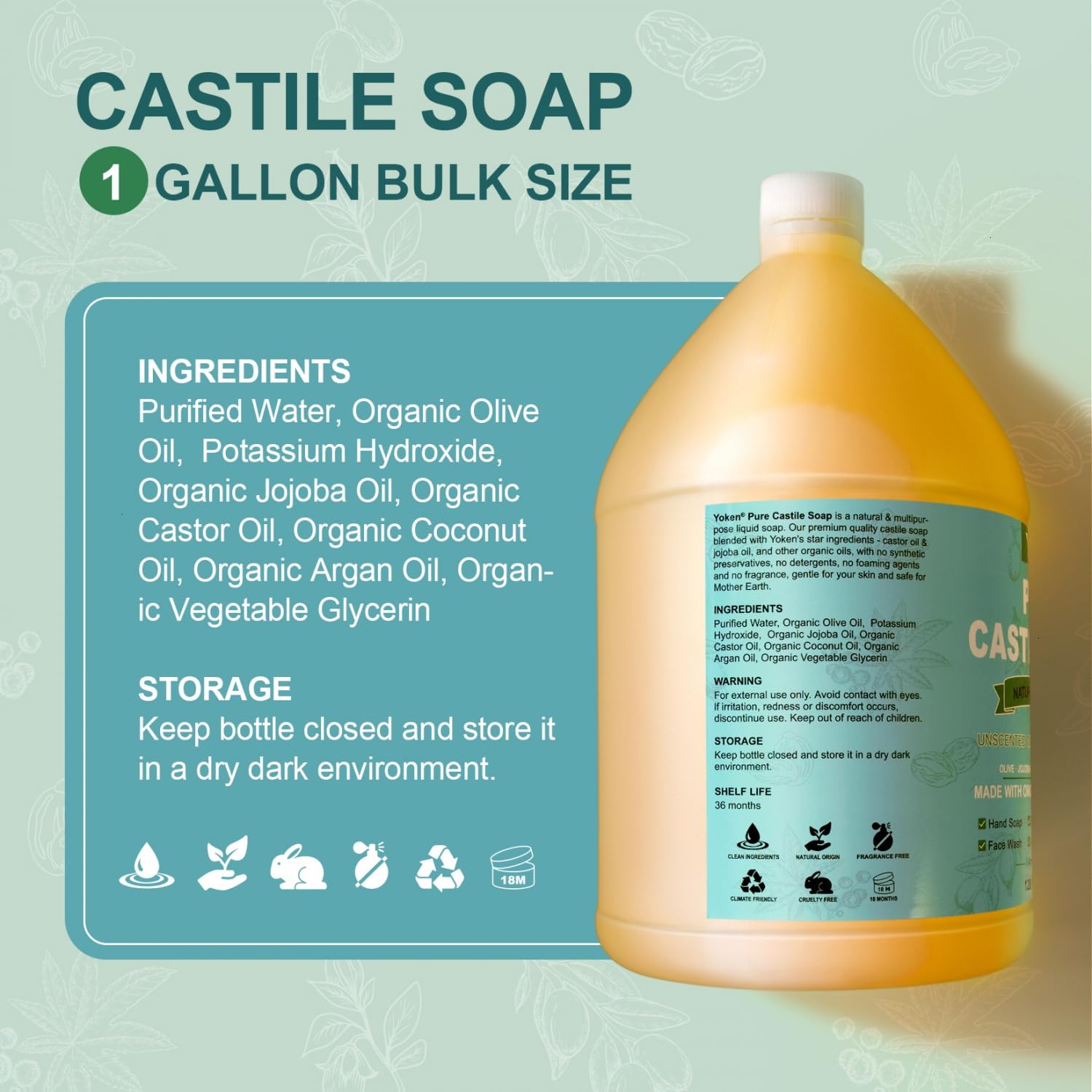 Yoken Castile Soap pet shampoo provides gentle bath option for pets.
