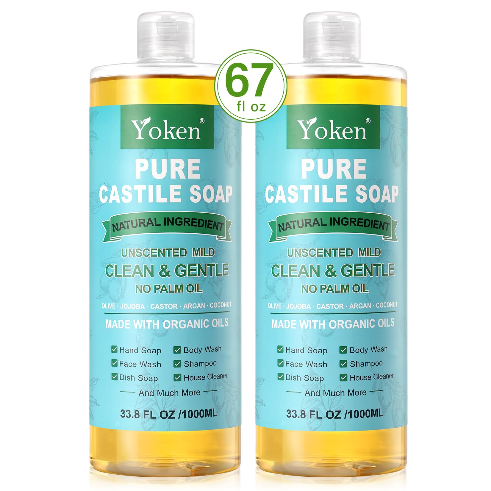 Yoken Castile Soap is vegan and cruelty-free, supporting planet-friendly cleaning.