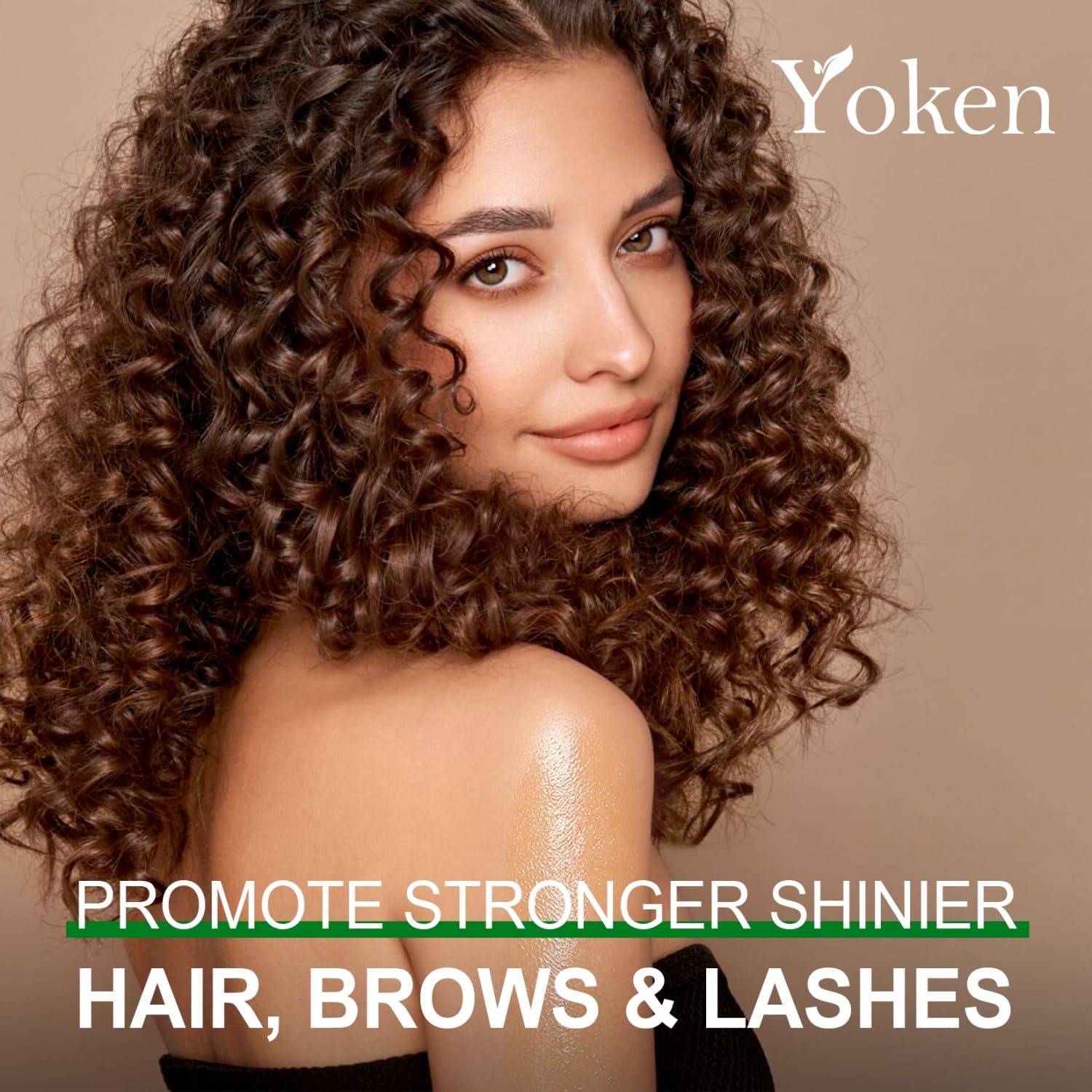 Yoken castor oil on hair and nails demonstrates daily conditioning routine