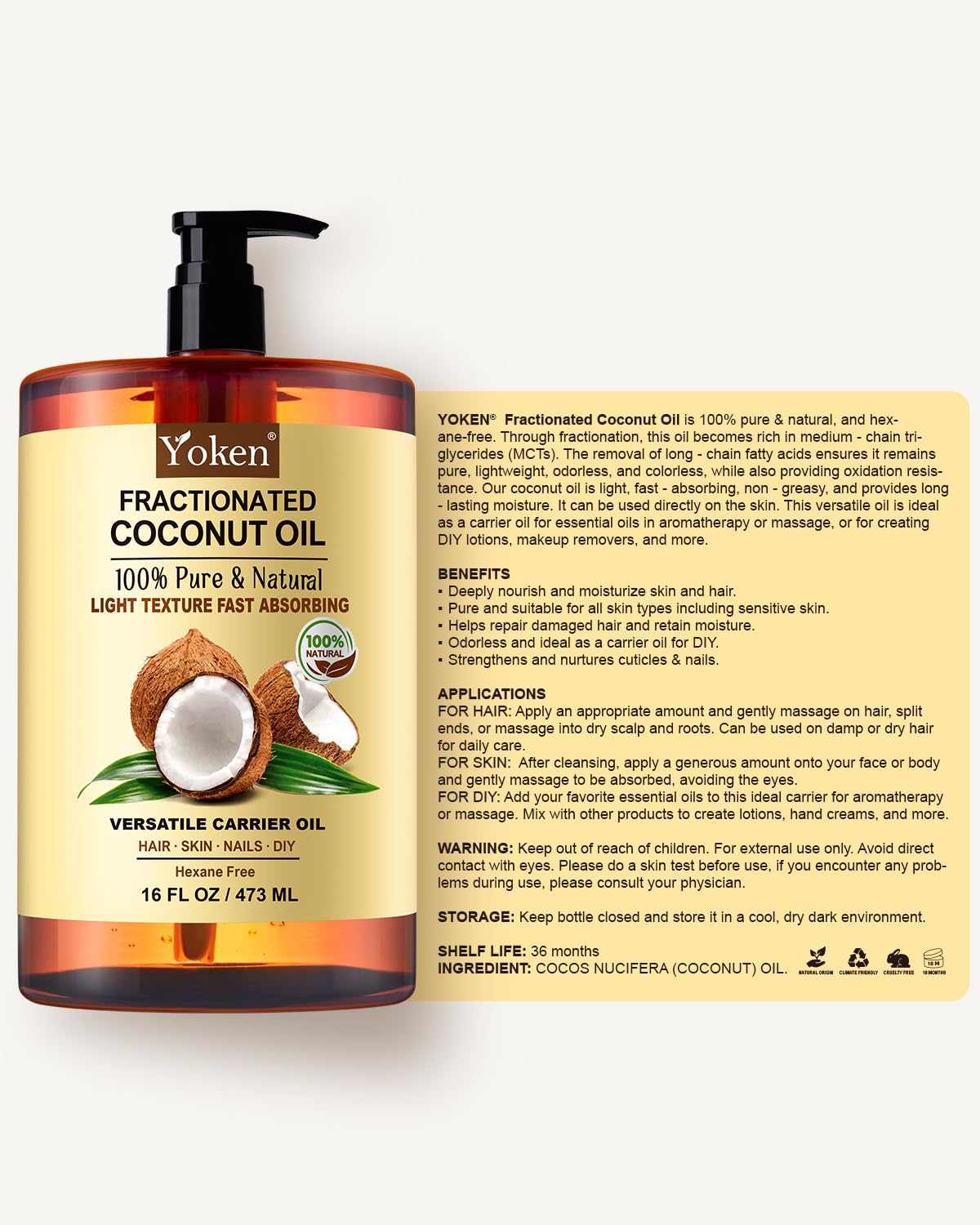 Yoken cruelty-free oil with third-party testing for clean skincare routines.