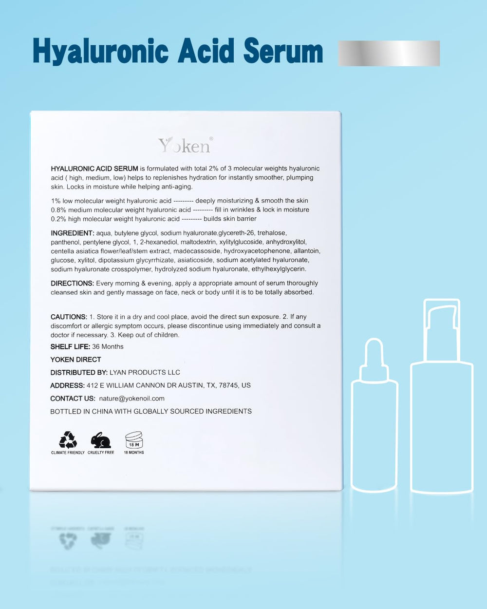 Yoken EWG Verified badge on packaging signals safety and clean ingredients.