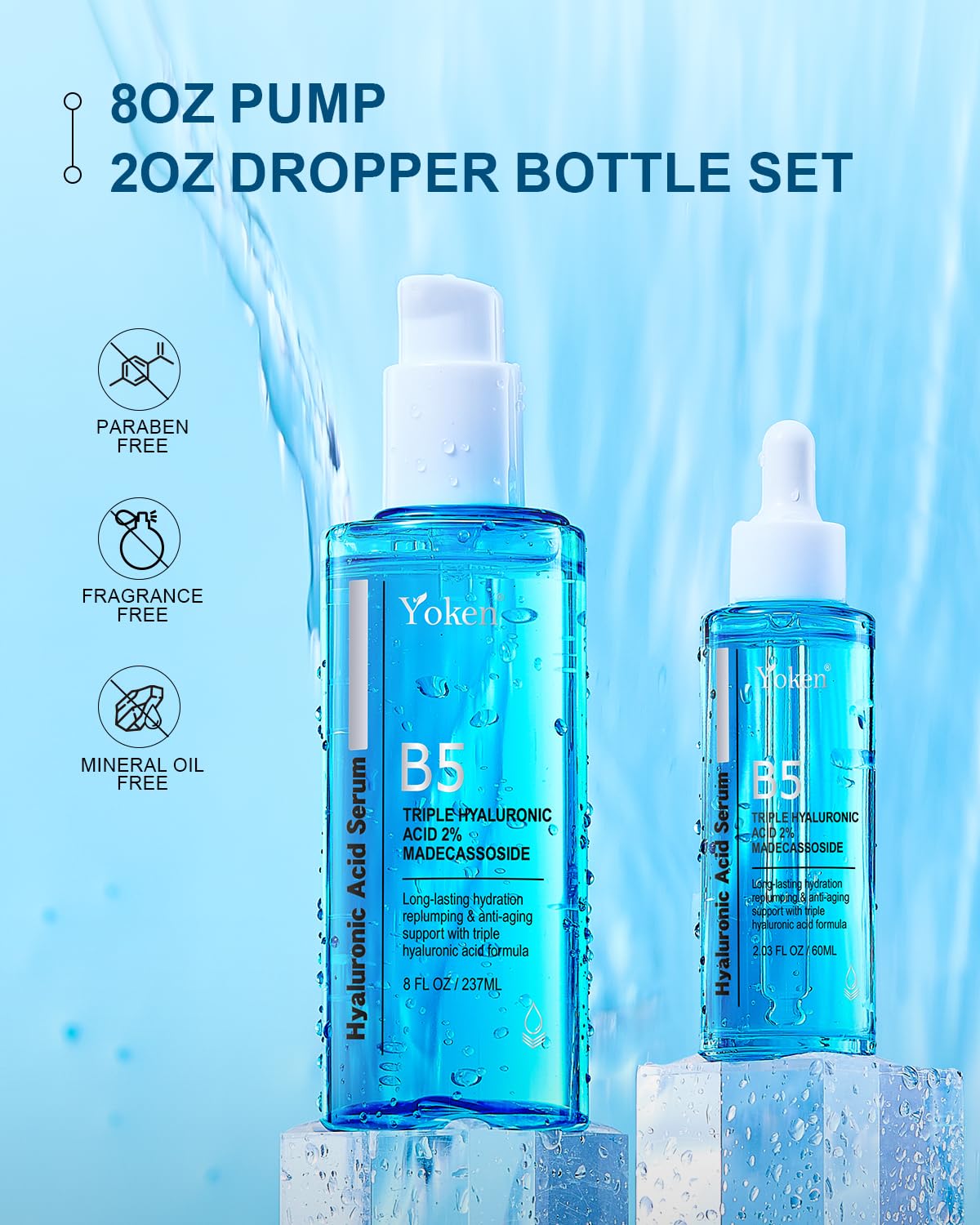 Yoken hyaluronic serum vitamin B5 detail suggests enhanced skin comfort.