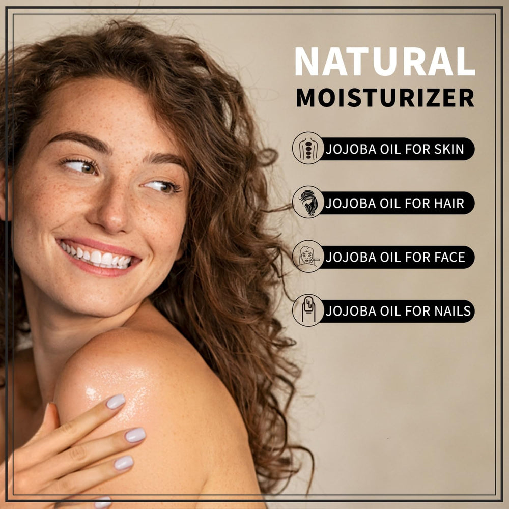 Yoken Jojoba Oil in BPA-free amber bottle aids storage and purity.