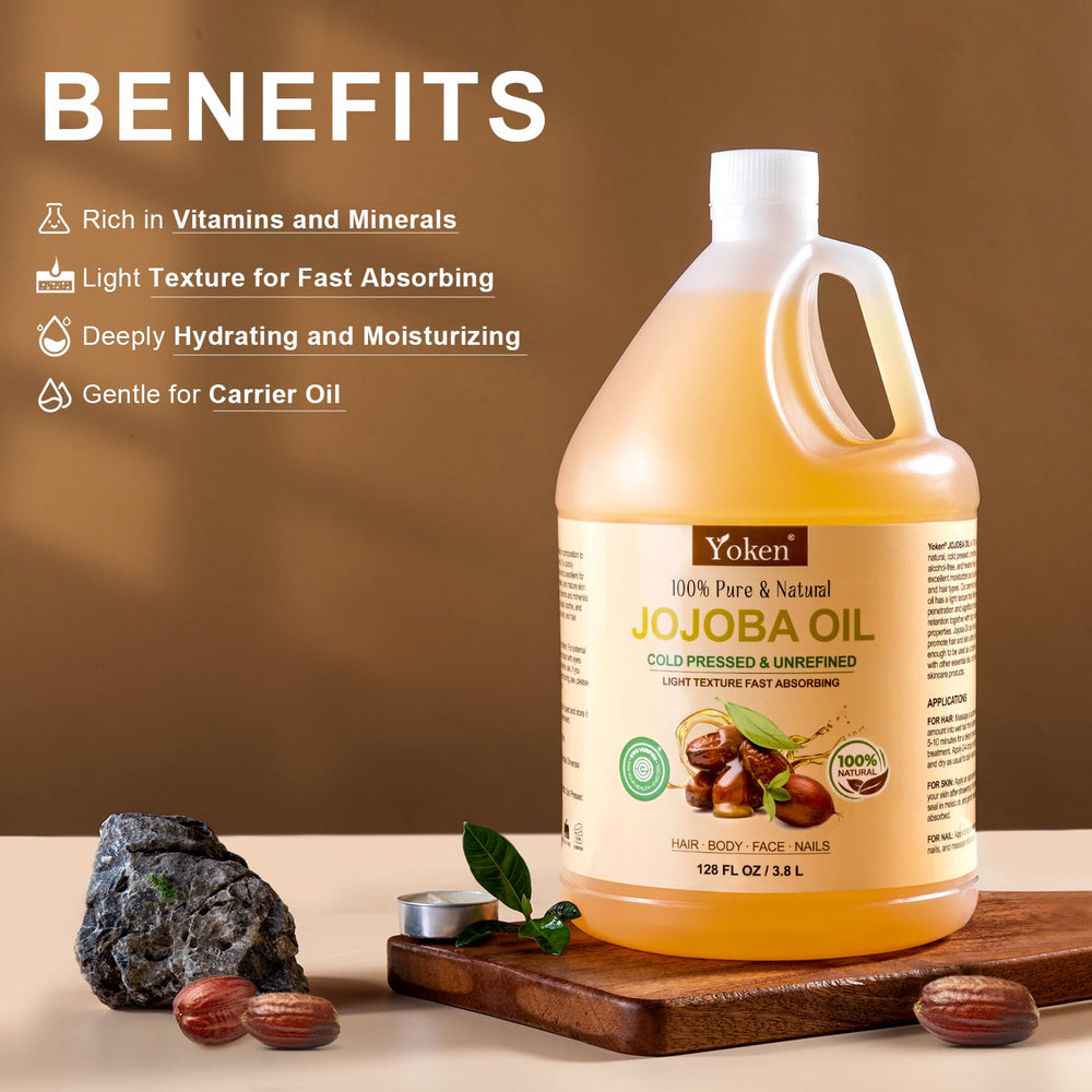 Yoken Jojoba Oil face application illustrating lightweight hydration.