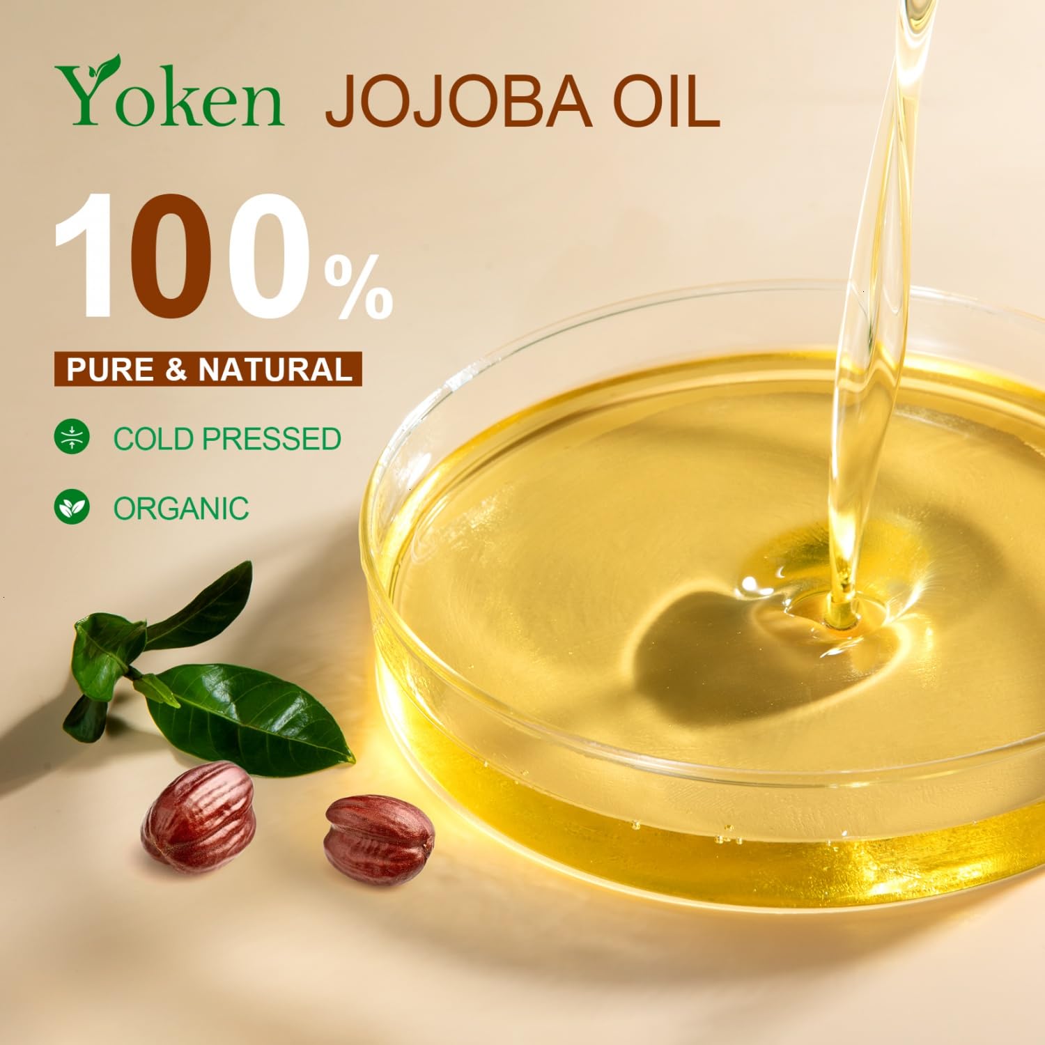 Yoken Jojoba Oil nails and cuticles image for daily moisturizing care.