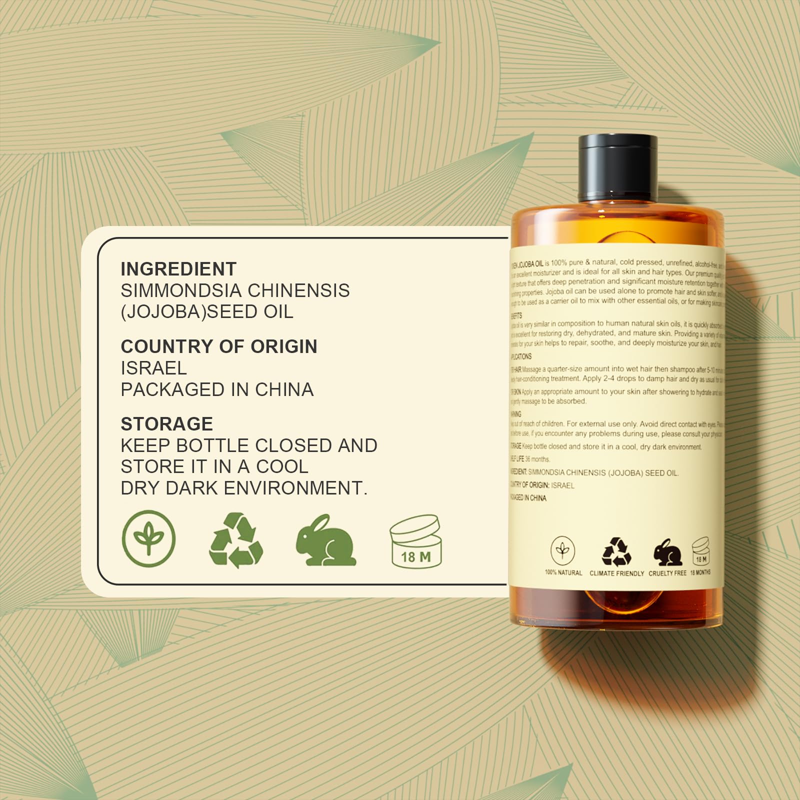 Yoken jojoba oil blends into soaps and body butters.