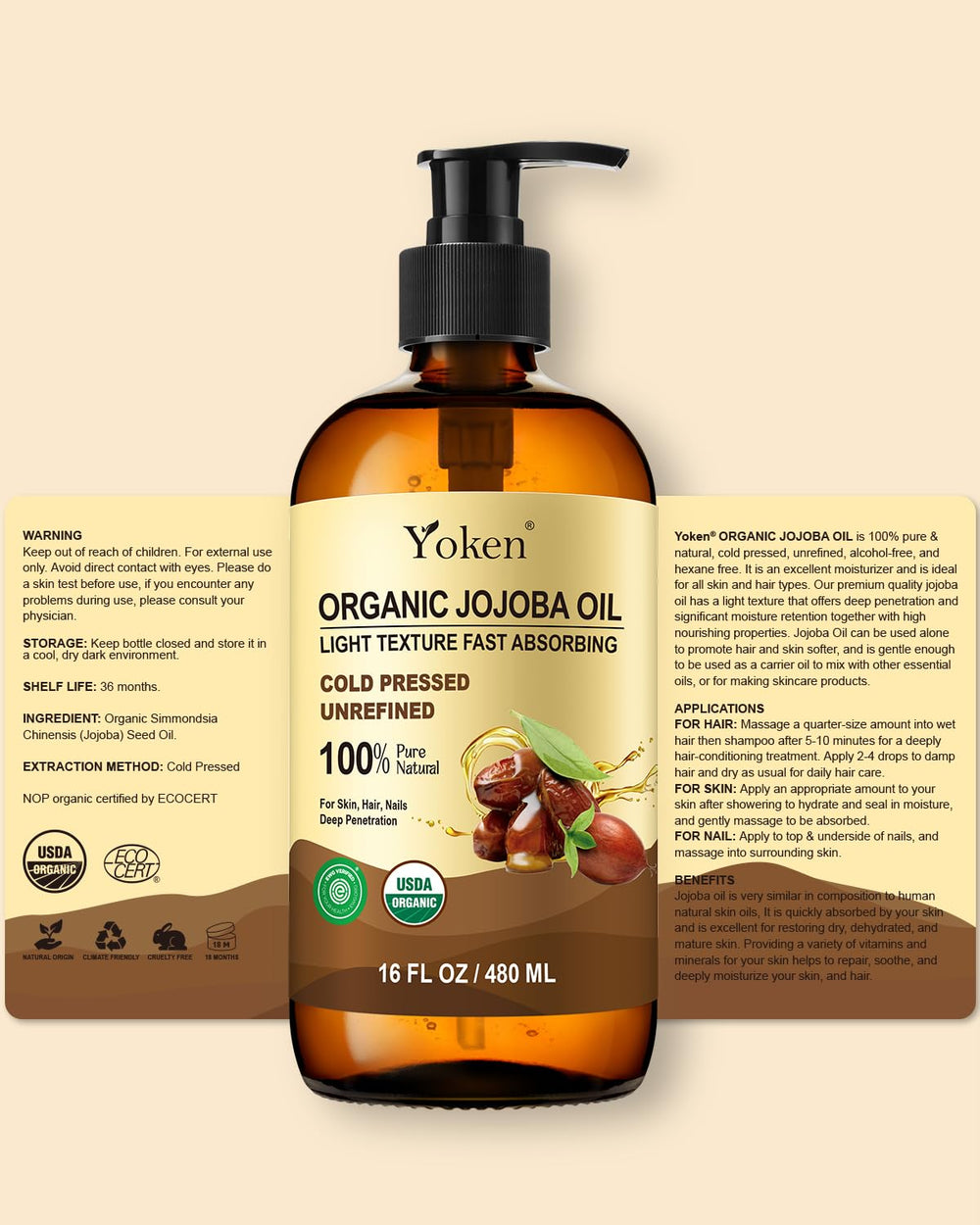 Yoken Jojoba Oil is third-party tested for quality and safety in everyday use.