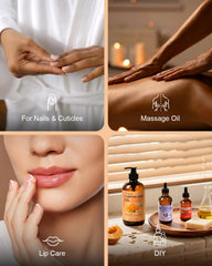 Yoken pumpkin seed oil skin-application shows lightweight hydration for dry areas.