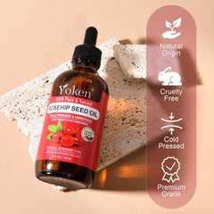 Yoken rosehip seed oil dropper for precise application