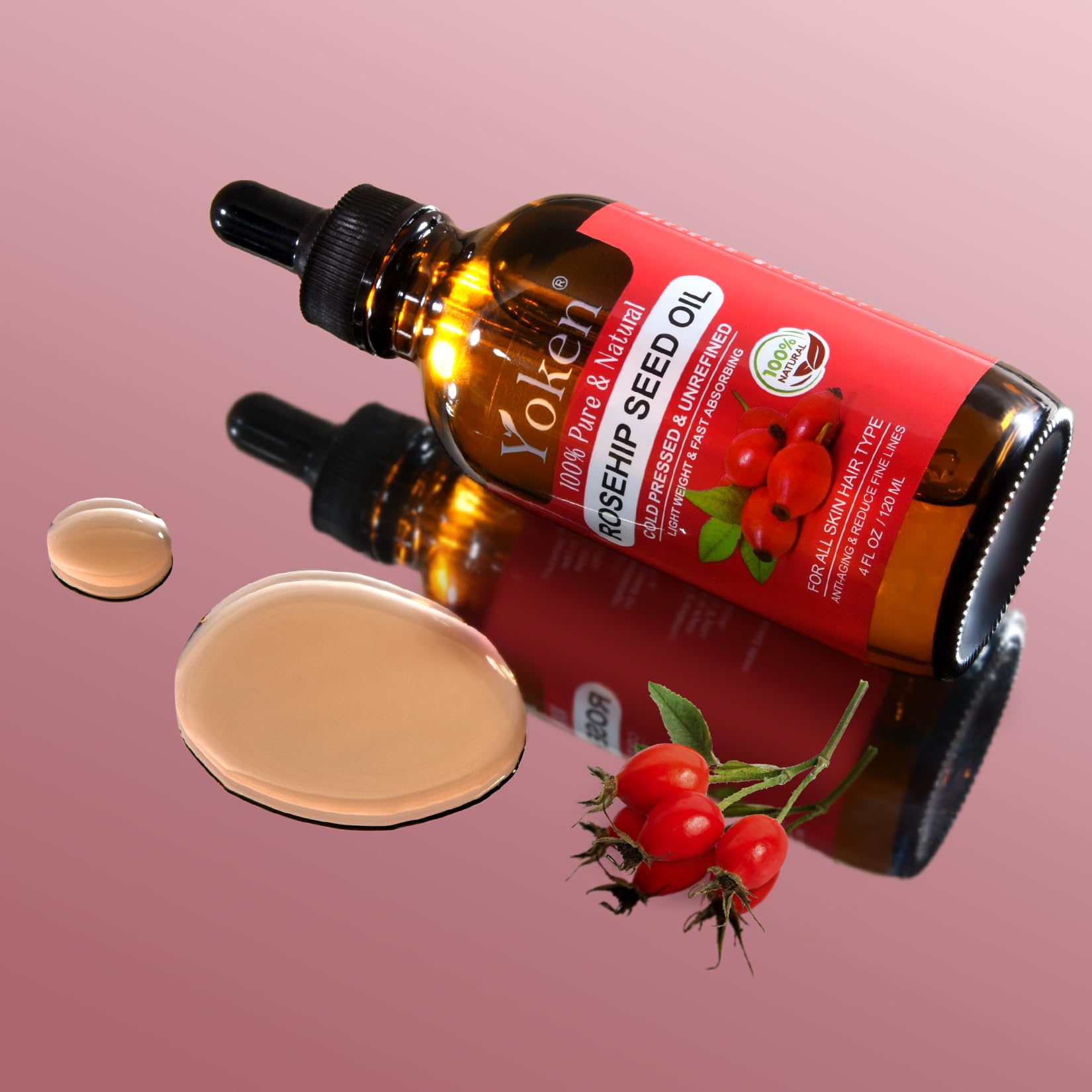 Yoken rosehip seed oil used with gua sha for smoother surface