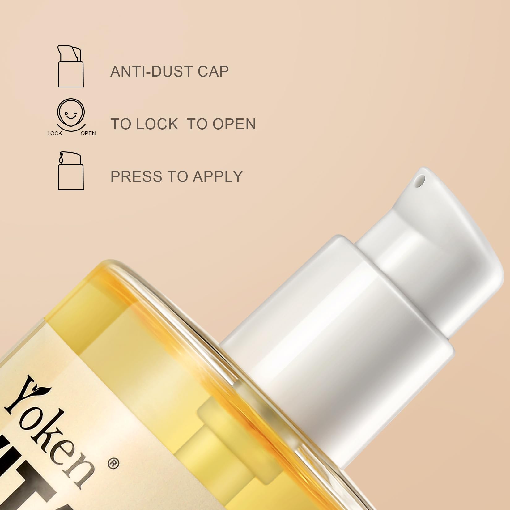 Yoken 8 oz bottle ready for daily skin and body care routine.