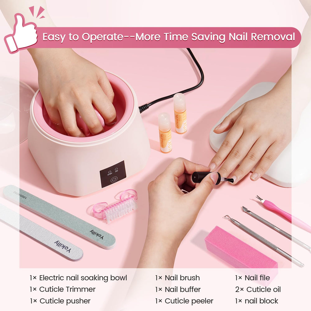 Yokilly Nail Bowl Heated auto shutdown feature ensures safe, worry-free sessions.