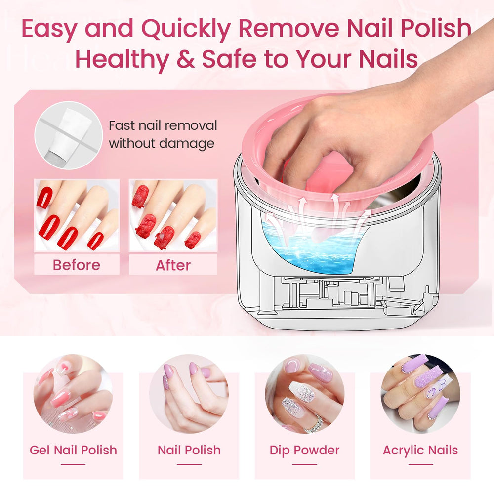 Yokilly Nail Bowl Heated ergonomic grooves support fatigue-free soaking sessions.