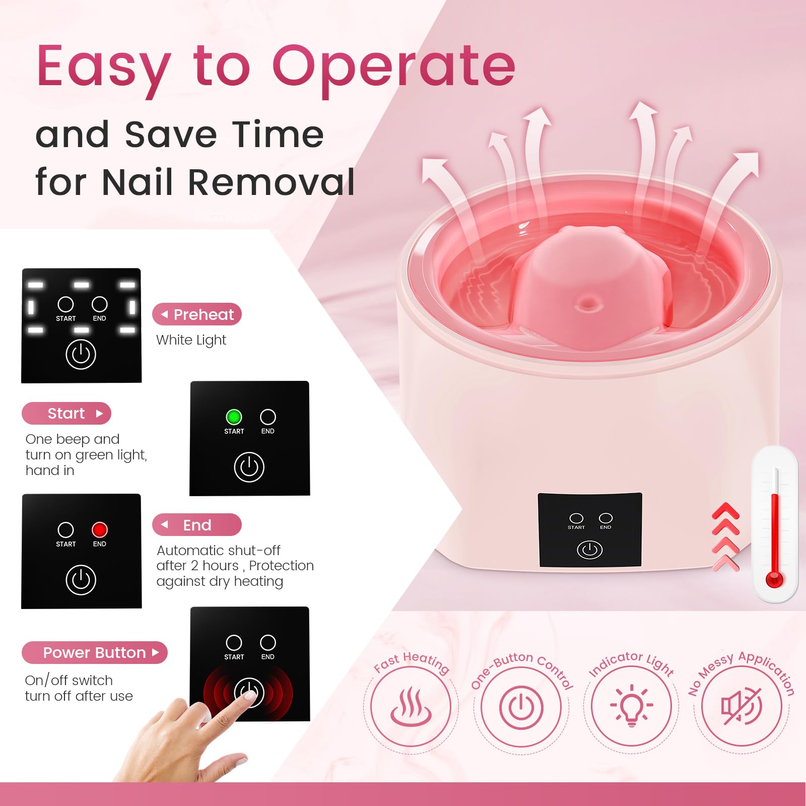Yokilly Nail removal kit included to complete at-home nail care routine.