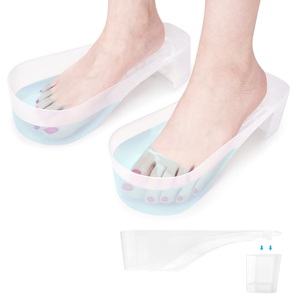 Yokilly toe nail soaking bowl two-piece front view for relaxing at-home pedicure.