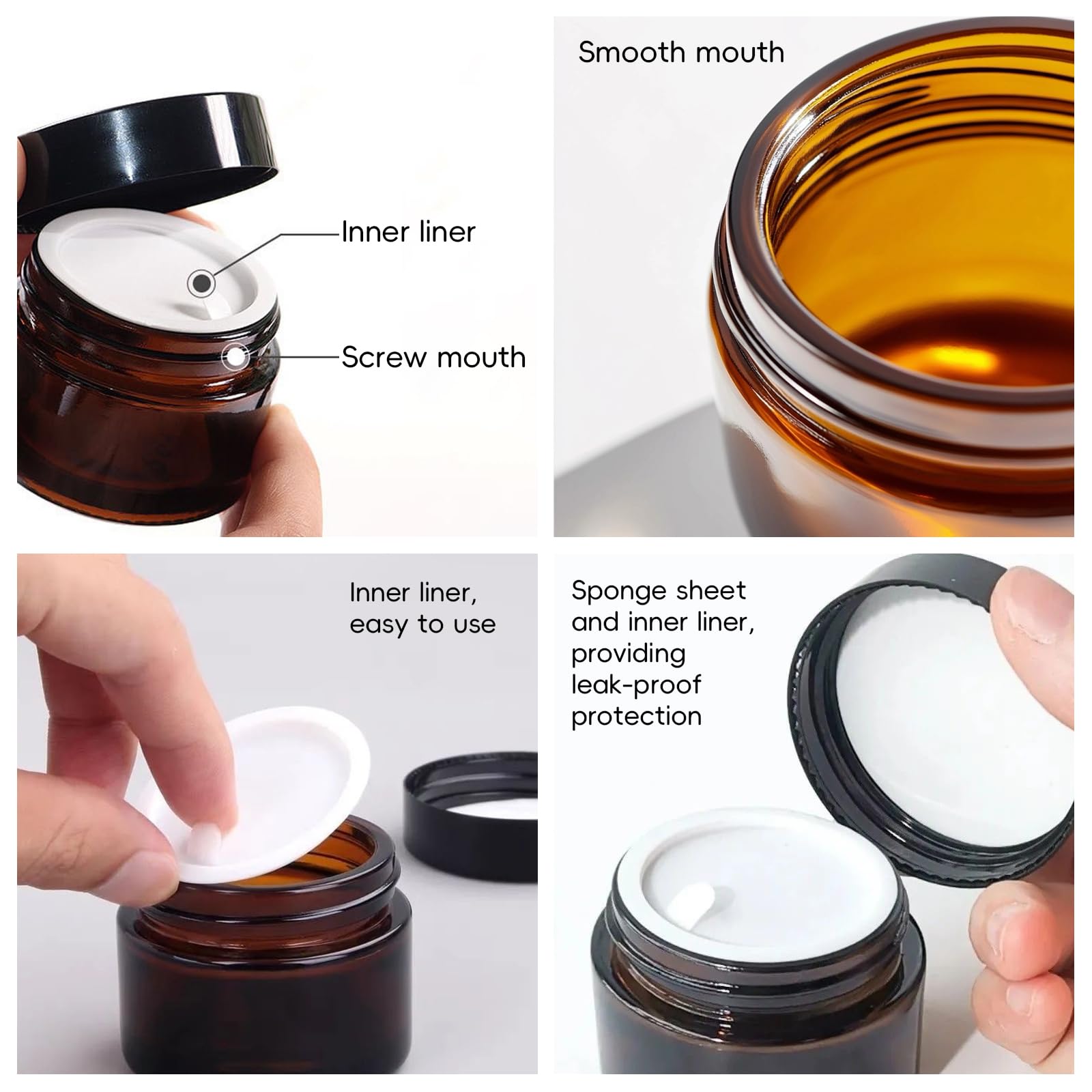 Yokodaza label-ready jar for organized cosmetics, candles, or bath products.