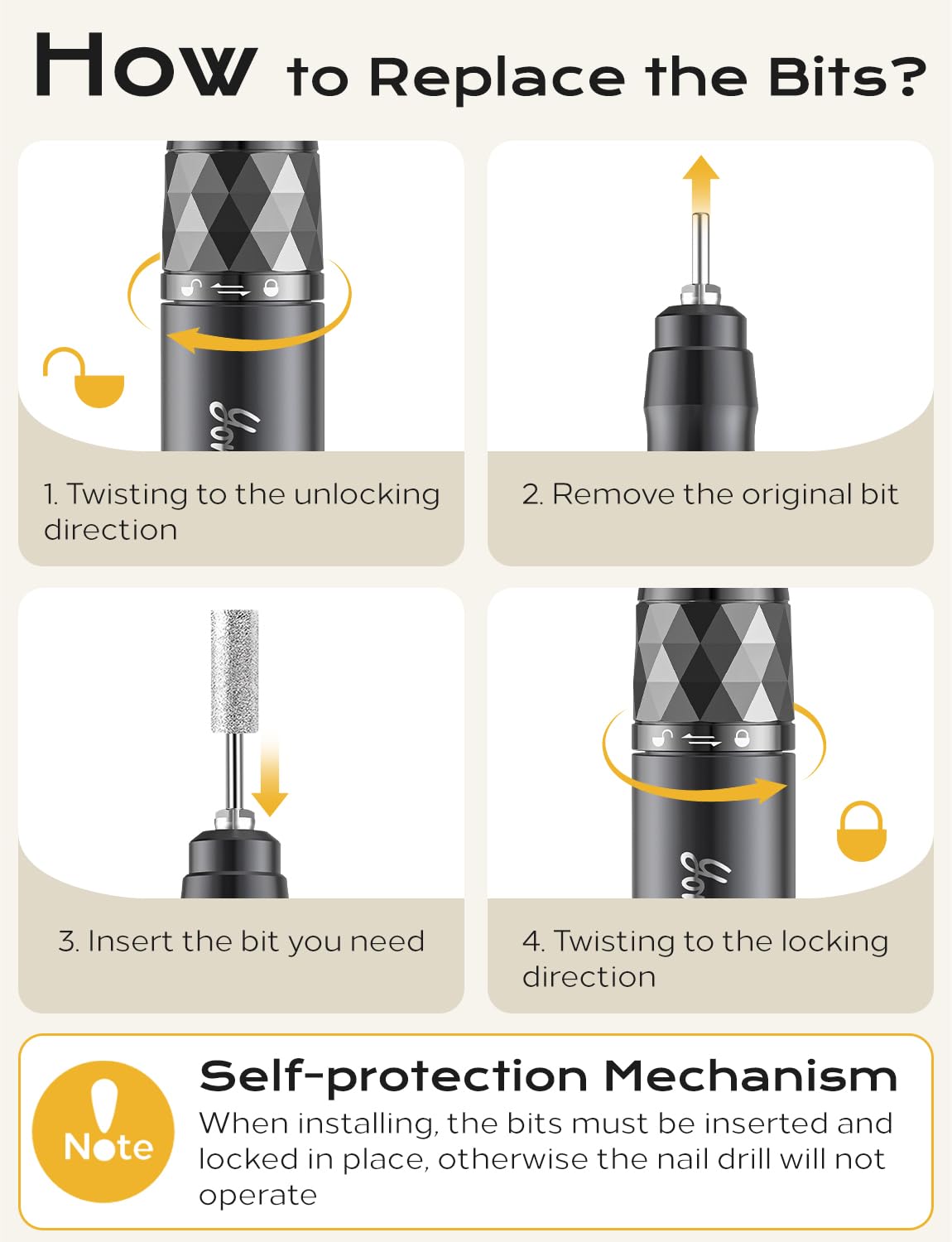 Yomanta nail drill lasts 10-15 hours on a charge