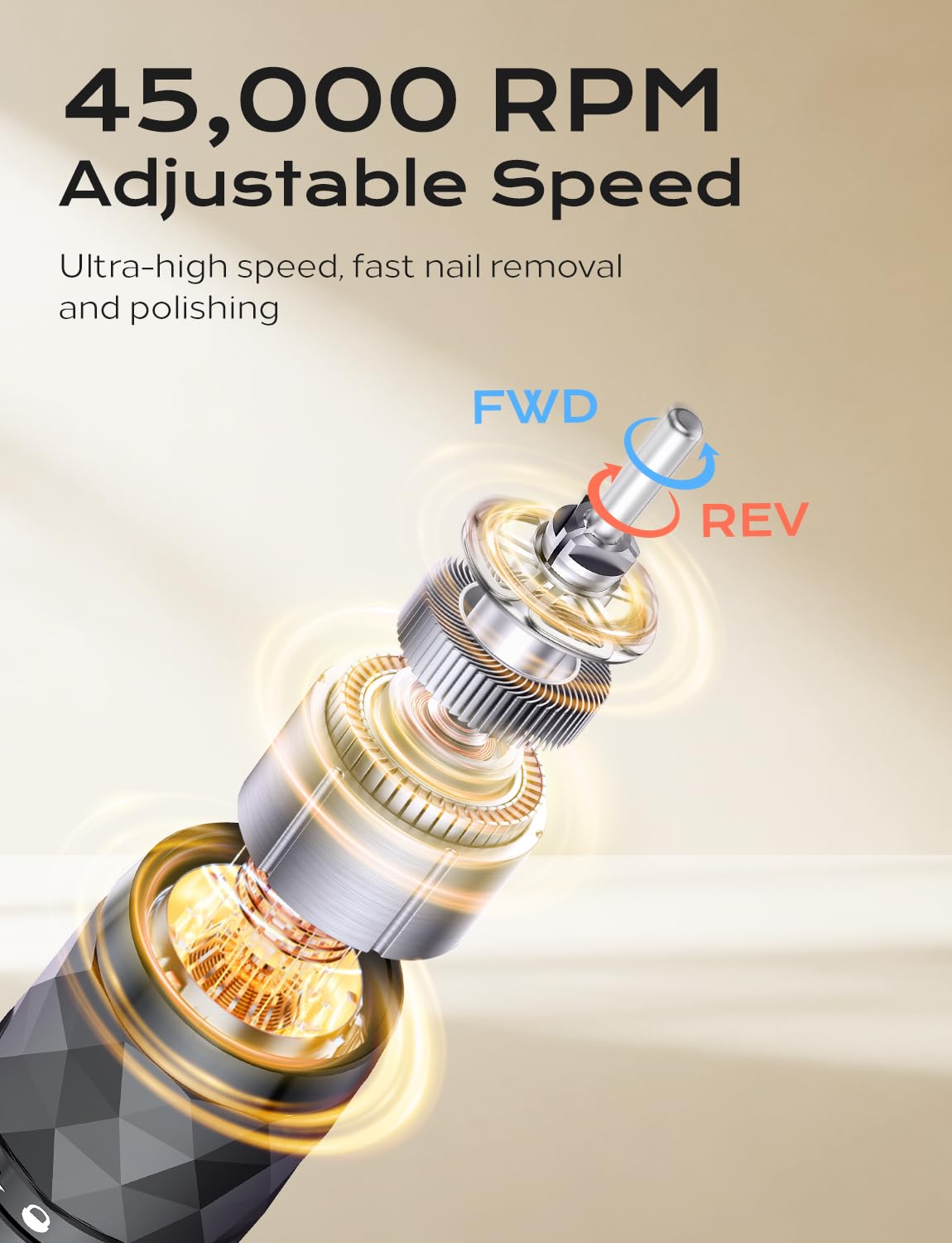 Yomanta nail drill 45000-rpm motor for fast shaping