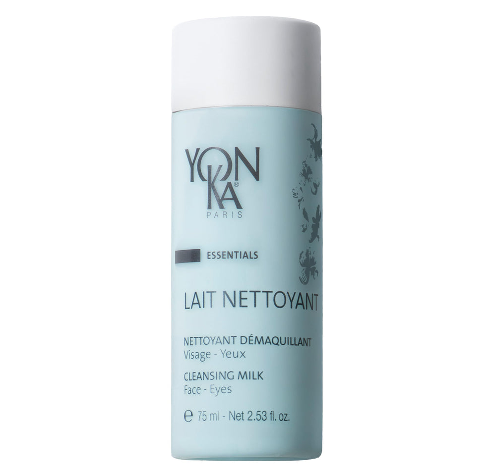 Yon-Ka Lait Nettoyant bottle pour showing gentle cleanse for makeup removal