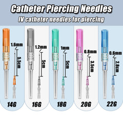 YONGDA catheter needles shown for ear nose belly piercing use and versatility.