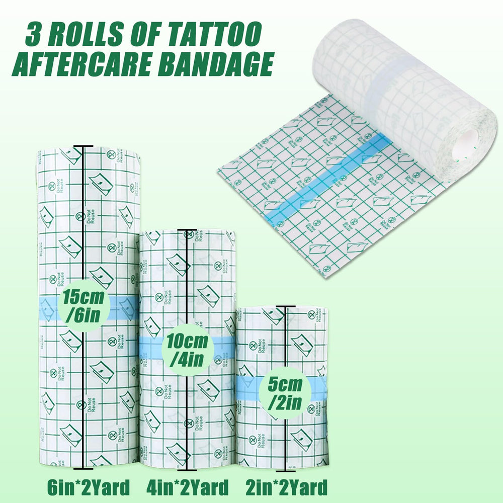 YONGDA tattoo aftercare bandage matte-finish film blends with skin tone.