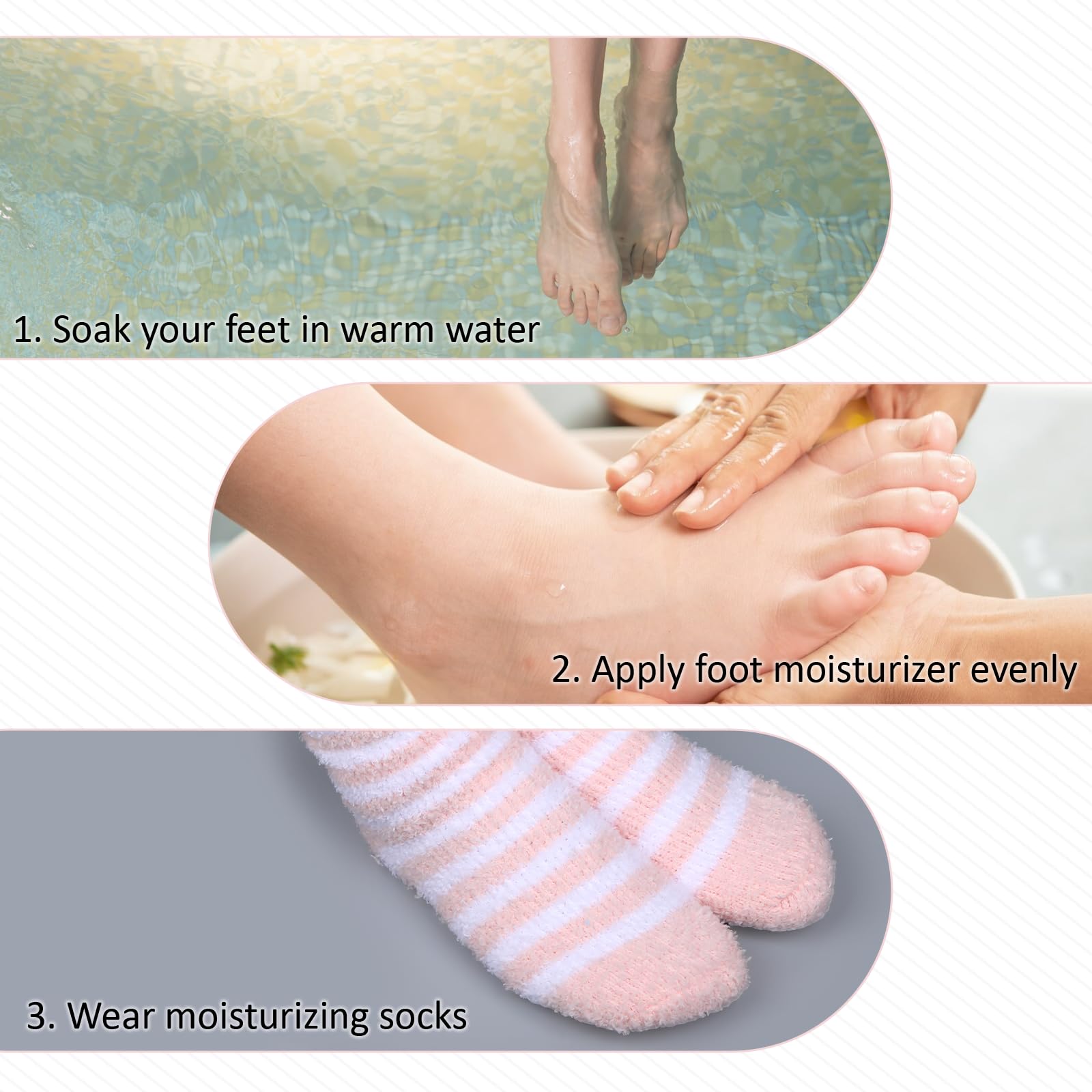 YONHTUTU aloe-infused socks offer gentle hydration for at-home spa routines