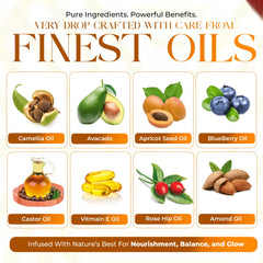 Yoni Rescue Vanilla Body Oil ingredients label with avocado and vitamin E